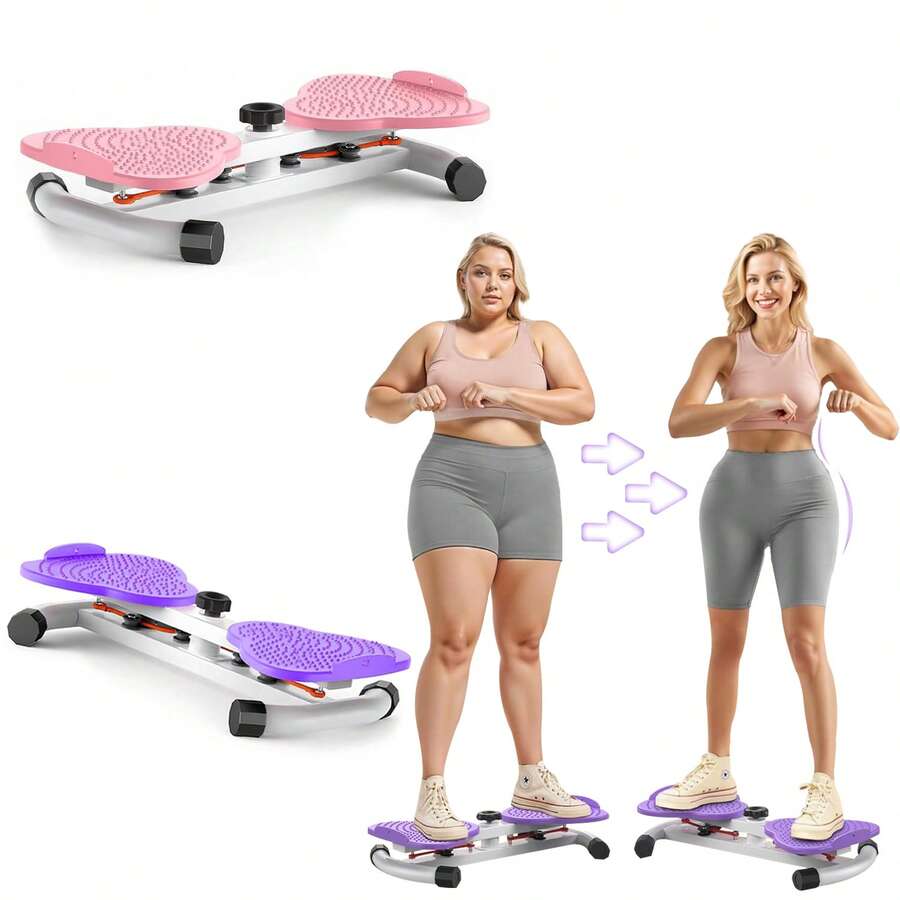Waist , Ab Machine With 300 Lbs Weight Capacity, For Core Ab Exercise, Noiseless Home Gym Exercise Equipment For Women Men - 紫色 - 查看 1