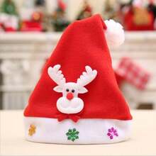 1pc Christmas Party Hat, Christmas Gift Hat, Cartoon Christmas Sticker Hat, Christmas Decorative Hat - Multicolor - View 6