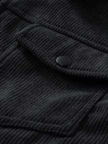 男士秋冬灯芯绒长袖夹克，休闲时尚保暖内衬夹克