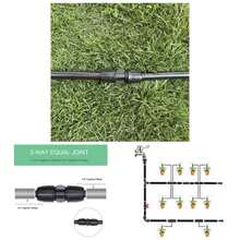 Drip Irrigation Fittings, 520 IDx. 650 OD 12 To 14 Irrigation Parts Barbed Reducer Tee, Lock Reduced 6 Way Connectors - 10 Pack - 1/2" Straight Connectors - View 1