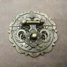 Set de 2 cierres metálicos vintage tipo broche para joyero, cuaderno, caja de regalo - Cierre de aleación de zinc color bronce antiguo con resorte y pasador - Para cajas de madera y estuches de almacenamiento - Regalo perfecto para entusiastas de las manualidades y artesanos - Multicolor - Ver 5