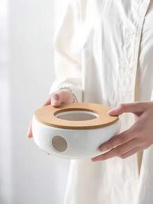 1pc Ceramic Candle Warmer Tea Pot Warmer, Fruit & Flower Tea Warmer, Warm Tea Pot Heater (Candle Not Included), Suitable For Gatherings, Ramadan, Holidays