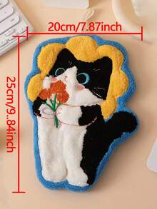 4pcs/1pc Cute Cat Plush Towel, Super Absorbent Hand Towel, Hanging Bathroom Kitchen Decorative Towel, Absorbent & Easy To Clean, Personalized Towel - Multicolor - View 6