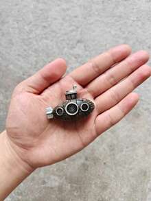 1pc Sunken Ship/Submarine Decor, Aquarium Ornament, Fish Tank Landscape Breeding Shelter - Brown - View 14