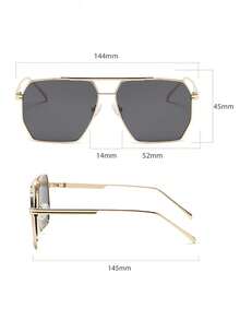 This Retro Metal Frame Fashion Glasses Feature Thickened And Reinforced Temple Arms, And Offer A Variety Of Color Options, Suitable For Those Who Want To Express Their Power, Confidence And Personalized Through A Bold And Unique Personal Style. - Multicolor - View 10