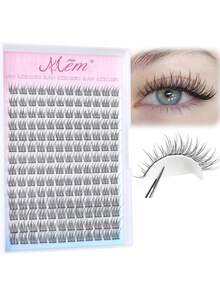 168/120pcs D-Curl Fluffy Individual False Eyelashes, 8-16mm, Dense & Natural Look, Create Voluminous Curled Effect, Super Soft & Lightweight, Reusable, Individual Segment Lashes, Lash Extension Kit, Suitable For Travel, Daily Wear (Beginner Friendly), Weddings, Dates, Parties, Holidays, Also Great As Christmas/Halloween/Gift Lash Set - D - 查看 5