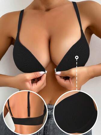 Nuevo sujetador con cierre delantero, encaje y aros, que levanta y sostiene, sexy y cómodo