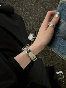 1 Creative Ume Sandwich Leather Strap, Compatible With 38/40/41/42/44/45/46/49mm Compatible With Apple Watch Straps, And Ultra/Se10/9/8/7/6/5/4/3/2/1