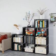 9 Cubos Estantera de Almacenamiento, Libreros y Estantes Modernos, Organizador de armarios, Estantera Modular de Almacenamiento, para Recmara, Oficina, Sala de Estar etc Negro - inicial - Ver 3