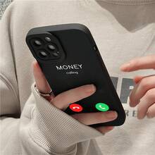 Innovative Phone Case Featuring "Money Incoming" Design, Compatible with Iphone Models 16, 16 Pro, 16 Pro Max, 15 Plus, 14, 13, 12, And - Schwarz - Übersicht 4
