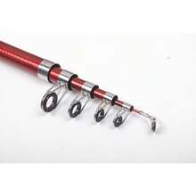 Vara de pesca marítima de fibra de vidro com múltiplas especificações para pesca, ideal para viagens de pesca marítima e pesca costeira, adequada para pescadores de todos os níveis de habilidade para capturar vários peixes marinhos. Pesca com varas de pesca marítima de fibra de vidro com múltiplas especificações. - Vermelho - Ver 5