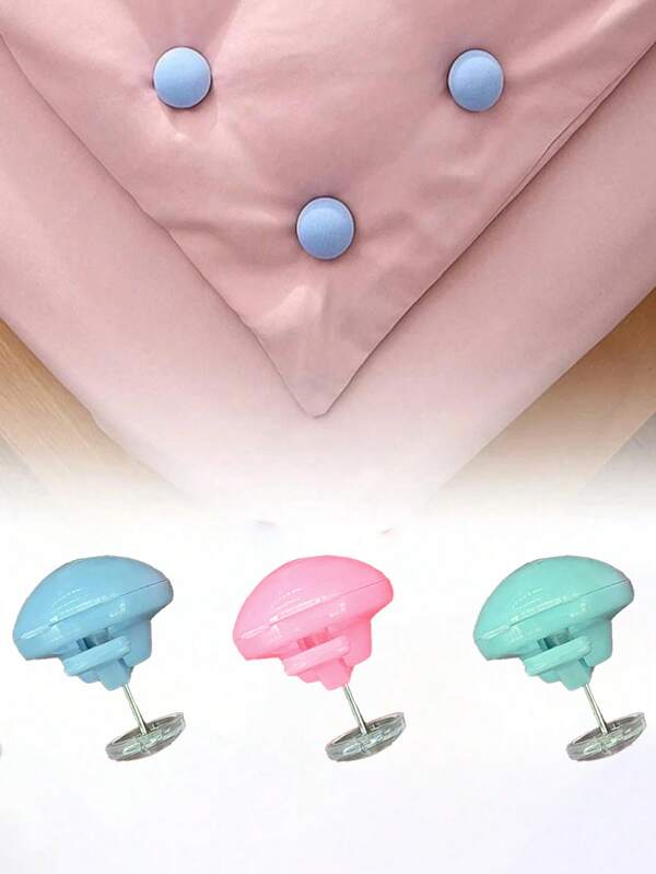 1/8pcs Duvet Clip, Comfortable Duvet Clips, Duvet Button Fasteners To Prevent Quilt Shifting, Adjustable Bed Sheet Fixers For Bedding, Tablecloth, Curtain, Sofa Cover, Tent, One-Click Release Comfortable Clips, Anti-Slip Bedding Fasteners, Available In White, Pink, Gray, Blue