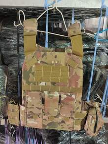 1Parts Mini Model Multifunctional Outdoor Training Vest - Molle System, Adjustable And Can Be Used For CS Gaming, Hiking And Fishing, Durable Polyester, All Season Clothing Vest Men Multifunctional Lightweight Training Vest Black Outdoor CS Field Equipment Tactical Vest Outdoor Camping Vest - Multicolor - View 9