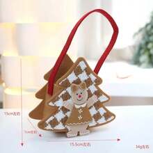 1 Stück Weihnachts-Filztasche, Weihnachtsbaum Atmosphäre Dekorationen, Weihnachtsabend Apfel Geschenktüten, Feiertags Dekorative Aufbewahrungstaschen