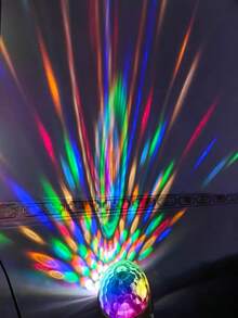 Mini Magic Ball Disco Light - USB Powered, Multicolored Rotating LED Ball, Suitable For Parties, Birthdays And Home Decor, Party Lighting | Vibrant Lighting | Plastic Ball, Disco Ball Light - Multi-color light - View 4