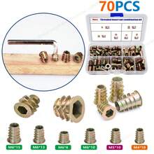 230/70 piezas Juego de herramientas de inserción roscada para carpintería, pernos de muebles, tuercas, sujetadores, conectores, dados hexagonales, destornilladores, para muebles de madera - Multicolor - Ver 5