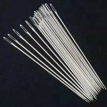 15Pcs Tube Hand Sewing Needle Big Eye Needle Old Man Needle Household Slender Traditional Hand Sewing Quilt Wooden Barrel Sewing Box - 18件 - 查看 3