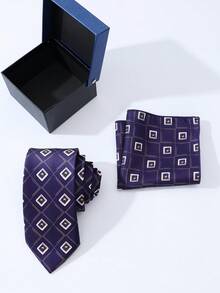 1 Juego de Caja de Regalo de Corbata para Hombre, Adecuada para Uso Diario, Casual y Formal.