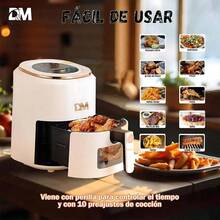DM A08 Freidora de Aire Digital, Control Digital, Cocina Saludable Freidora Digital Multifuncional,Freidora de aire visual,Horno De Convección De.5 L con Ventana y Luz Interna,Fryer - 1 - Ver 8