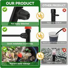 50PCS 14 Drip Irrigation Emitters, Anti - Drop Locked Drip Irrigation Sprayer Parts 47mm Tubing, Adjustable Micro Spray Misting Drippers With Lock Garden Watering System Orange - Orange Locked Misting - View 4