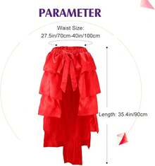 Rainbow Belly Dance Hip Scarf Skirt Fringe Bustle Costume Skirt For Women - Red Red - View 6