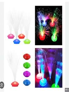 LED Lampshade Shine (Fiber Optic) Party Decoration - Pink - View 10