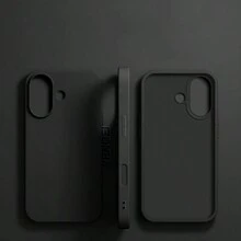 VRNOEI Black Large Hole Candy Simple Solid Color Compatible With IPhone 11 12 13 14 15 16 17 Pro Max Phone Cases Frosted Creative Anti Drop Compatible With IPhone 17 AIR 14 16 15 16 Plus Phone Protective Case