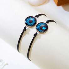 Romantic Luminous Sun Moon Couple Bracelets For Women Men Handmade Braided Rope Matching Bracelet Valentine's Day Jewelry Gifts - Star - View 2