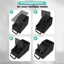 1 pièce Organisateur de siège de voiture pour siège arrière avec 4 compartiments, 4 porte-gobelets et 7 poches en maille, accessoires d'intérieur de véhicule pour l'organisation des voyages et des trajets en voiture - Noir - Voir 3