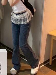 1件系带荷叶边短款腰饰，可搭配牛仔裤、裙子、连帽衫、打底裤、围裙、角色扮演万圣节服装、圣诞节服装 - 彩色 - 查看 9