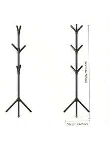 Light Luxury Coat Rack - Modern Simple Independent Hat And Accessories Storage Rack, Multi-Hook Design, Durable And Space-Saving, Suitable For Bedroom, Entrance, Wardrobe Organization - Black - View 5