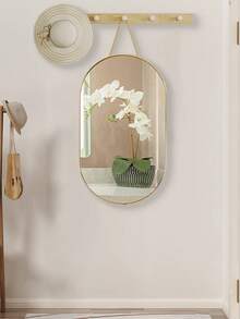 1 pieza Espejo de pared circular con marco dorado, adecuado para baño, tocador, entrada, sala de estar, decoración de pared