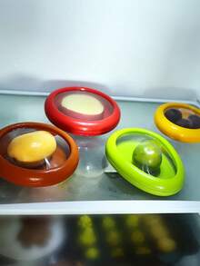 1 pieza Juego de cajas de almacenamiento transparentes para frutas y verduras, con tapa para aguacate, caja de almacenamiento congelador para cebollas, caja sellada, conservación de alimentos, caja de conservación de frutas, recipiente de almacenamiento, lavado a mano, reutilizable, caja de conservación, accesorios de cocina, película de conservación de frutas y verduras de comercio cruzado, caja de almacenamiento mini refrigerador antioxidante, nuevo producto (estilo de color aleatorio)