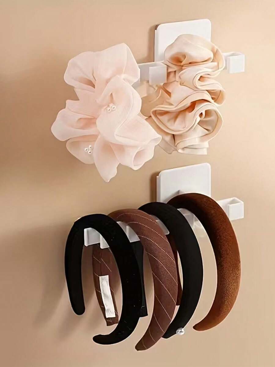1 pieza Organizador de pared con múltiples ganchos, almacenamiento de plástico ahorra espacio para gorras de béisbol, toallas y accesorios - Solución de organización de armario para armario, baño, dormitorio, organizadores de armario y almacenamiento, diseño compacto, vida en espacios pequeños - Multicolor - Ver 1