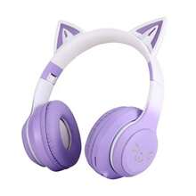 Wireless Headphone, Cat Ear DesignHeadphone With Built-In MicrophoneFoldable Bluetooth-Compatible Headset ForMobile Phone, PC &Laptop Christmas Gifts 035C 200mAh