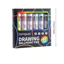 6pcs Fine Tip Pens, 60 Vibrant Colors To Meet Painting Needs, Suitable For Highlighting And Coloring In Notebooks And Journals, Stackable School Stationery Set, Back To School Essential, Notebook And Record Accessories, Diary Writing Supplies, School Art Supplies, Stackable Stationery, Fine Tip Design, Color Coding System, Premium Pigments, Smudge-Proof Formula, Students, Artists