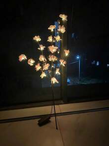 96 颗 LED 樱花树枝壁灯，带遥控器的樱花灯，定时器，8 种照明模式，灵活的柳藤小枝仙女灯，卧室家居花卉墙饰，美国春季装饰 - 暖色 - 查看 10