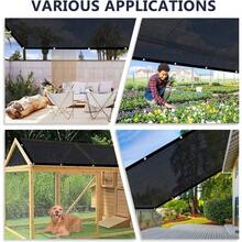 30 tela de sombra, trampa de malla negra duradera de 10x 10 pies con cada ojal de 3 pies, red de tela para cubierta de plantas, invernadero, gallinero, perrera, jardn patio - 3x10 pies + negro-30% - Ver 7