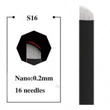 20/50/100pcs Disposable Eyebrow Microblading Needles,Lip Tattooing Microblades Permanent Makeup Blades For Single Use Only - Blue - View 29