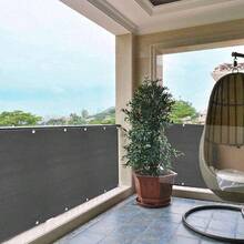 Cubierta de visualizacin de privacidad para balcn, visualizacin de privacidad de 3x 16.4 pies, visualizacin de privacidad para terraza, cubierta de parasol resistente a los rayos para porche - Gris - Ver 6