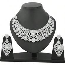 Bollywood Handcrafted Traditional Royal Mughal Kundan Polki Meenakari Enamel Colorful Wedding Designer Jewelry Long Necklace Set In Gold Or Silver Tone For Women. - D241White - View 2