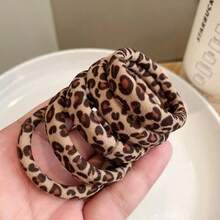 10/5/1pcs High Elastic Leopard Print Hair Scrunchies, Vintage Hair Ties, Ponytail Holders, Hair Accessories, Hair Bands, Hair Elastics For Women In Autumn/Winter Hair Accessories
