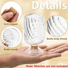 Helix Shaped Match Holder, Glass Matches Cloche For 3.5 Inch, Upside Down Match Holder Jar For Scented Candle On Dining Table Fireplace Bathroom Decoration, Not Include Matches - 1 chiếc - Xem 3