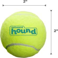 Outward Hound Squeaker Ballz 4-Pack Tennis Ball Dog Toys With Squeaker, Interactive Fetch Play For Pets Under 50 Lbs, Training Balls For Indoor &Amp; Outdoor Exercise, Medium, 25-Inch - ColorD - 查看 6