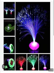 LED Lampshade Shine (Fiber Optic) Party Decoration - Pink - View 6