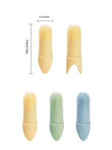 Pet Toothbrushing - Finger Covers For Cats And Dogs - Silicone Toothbrush For Pets - Teeth Care For Dogs - Pet Toothbrush - Multicolor - View 3