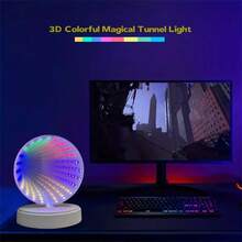 Un tunnel magique à mille couches avec lumière LED RGB et mode dégradé tactile. Convient pour l'éclairage décoratif dans les salons, les salles d'étude, les salles à manger, les bars et les luminaires pour fêtes de vacances - Tunnel lumineux à mille couches - Voir 12