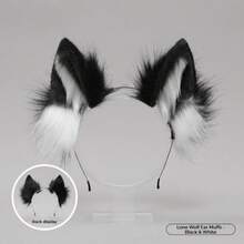 1 pezzo Cerchietto con orecchie di animale in pelliccia finta per decorazioni pasquali, accessorio carino per costume in peluche, cerchietto con orecchie da lupo, disponibile in vari stili