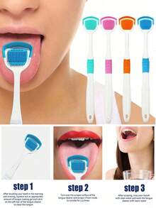 1Pc Color Random Tongue Coating Scraper, Tongue Coating Cleaning Brush Cleaner, Adult Deodorizer, Tongue Scraper, Tongue Scraper, Tongue Cleaner, Silicone Tongue Scraper Oral Cleaner Brush Clean Tongue Oral Cleaning Brushes Tongue Hygiene CareMouth Fresh Breath Scraping