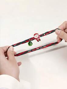 Elastico per capelli intrecciato natalizio, corde per capelli ad alta elasticità, accessori per capelli natalizi, elastici morbidi ed elastici per legare i capelli con fasce in gomma ad alta elasticità sulla parte posteriore della testa, accessori per capelli natalizi, accessori per creare atmosfera natalizia, regali di Natale, accessori per vestirsi per eventi e feste di Natale